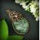 Wisiory wire wrapping,szmaragd,miedziany wisior,