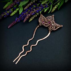 do włosów,szpilka,spinka,wire wrapping - Do włosów - Biżuteria