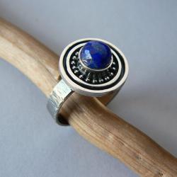 regulowany,z lapisem lazuli, - Pierścionki - Biżuteria