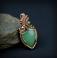 Wisiory wire wrapping,miedziany wisior,awenturyn,kamień