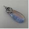 Wisiory niebieski agat,wire-wrapping,wire wrapping,wisior