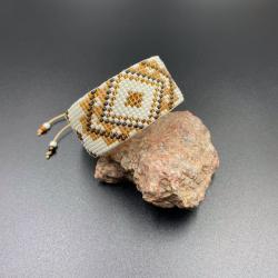bransoletka tkana na krośnie z koralików - Bransoletki - Biżuteria