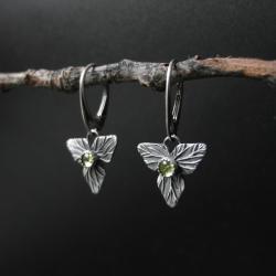 kolczyki,kwiaty,srebrna biżuteria,boho - Kolczyki - Biżuteria