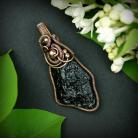 Wisiory wire wrapping,turmalin,wisiorek z kamieniem