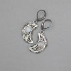 Kolczyki kolczyki,księżyc,wire wrapping,kamień księżycowy