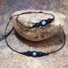 Komplety czarny choker i bransoletka delikatny komplet