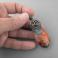 Wisiory agat,wire wrapping,talizman,srebro oksydowane