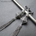 Kolczyki srebro,Swarovski,długie,bali,orientalne