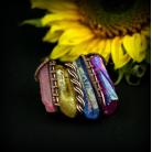 Broszki broszka,kwarc tytanowy,wire wrapping
