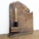 Lampa z plastra drewna loft japandi wabi-sabi /3/