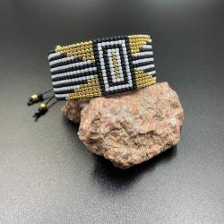 bransoletka tkana na krośnie z koralików - Bransoletki - Biżuteria