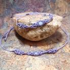 Komplety choker i bransoletka plecione agat w makramie