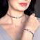 Komplety kryształ górski w makramie choker i bransoletka