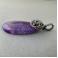 Wisiory wire wrapping,wire-wrapping,fioletowy agat,fiolet