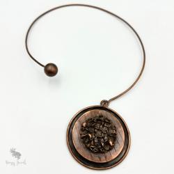duży,elegancki,rozginany,oryginalny,ciemny - Naszyjniki - Biżuteria