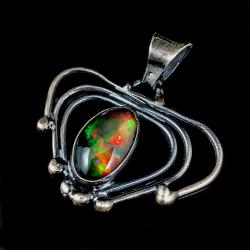 Opal,srebro,srebrny - Wisiory - Biżuteria