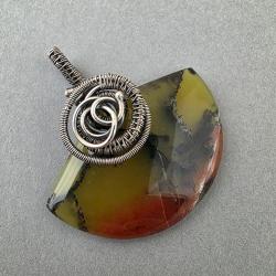 opal,zielony opal,z opalem,z opalami,opale,wrap - Wisiory - Biżuteria
