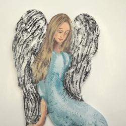 Anioł,prezent,rękodzieła,komunia,dekor - Obrazy - Wyposażenie wnętrz