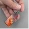 Wisiory agat ognisty,agat wężowy,wire-wrapping,wirewrap