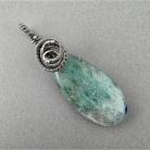 Wisiory błękitny,jasnoniebieski,oceaniczny,wire wrap