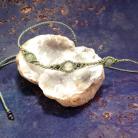 Naszyjniki zielony choker pleciony z agatem