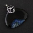 Wisiory agat wężowy,wire wrapping,wire-wrapping,wisior