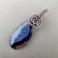Wisiory niebieski agat,wire-wrapping,wire wrapping,wisior