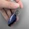 Wisiory niebieski agat,wire-wrapping,wire wrapping,wisior