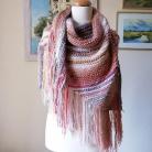 Szale, apaszki rękodzieło,boho chusta na drutach,styl boho