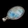 Wisiory larimar,srebro,srebrny