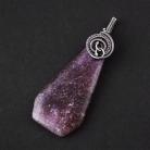 Wisiory talizman spokoju,amulet,duży wisior,z lepidolitem
