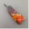 Wisiory agat ognisty,agat wężowy,wire-wrapping,wirewrap