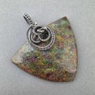 Wisiory zoisyt rubinowy,z zoisytem,rubinowy,wire wrap