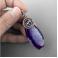 Wisiory wire wrapping,wire-wrapping,fioletowy agat,fiolet