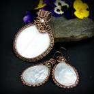 Komplety komplet,wisior,kolczyki,wire wrapping