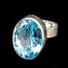 Pierścionki topaz,srebrny,blue,srebro,okaz,retro,royal