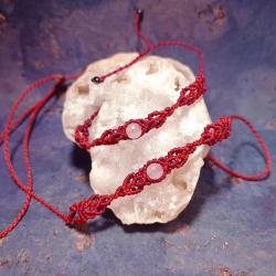kryształ górski w makramie choker i bransoletka - Komplety - Biżuteria