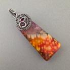 Wisiory agat ognisty,agat wężowy,wire-wrapping,wirewrap