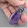 Wisiory wire wrapping,wire-wrapping,fioletowy agat,fiolet