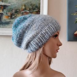 czapka na drutach,rękodzieło,beanie - Inne - Dodatki